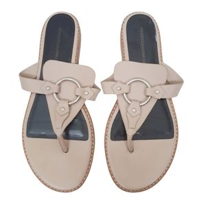 Rebecca Minkoff Sheena Silver Ring Thong Sandals